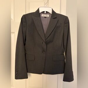 Tahari Charcoal Pinstripe Blazer